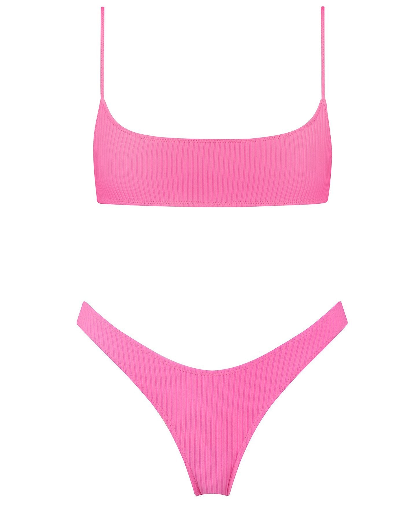 Icon High-Cut Thong - Candy Pink - Candy Pink / XS